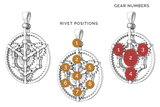 Fibonacci Hex | Large Planetary Gear Pendant