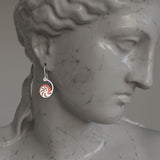 Fibonacci Shell | Drop Earrings with Gear