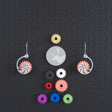Fibonacci Shell | Drop Earrings with Gear