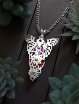 Abstract Square Butterfly | Large Pendant