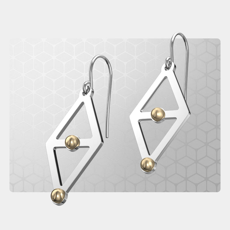 Stacking Triangles | Drop Earrings